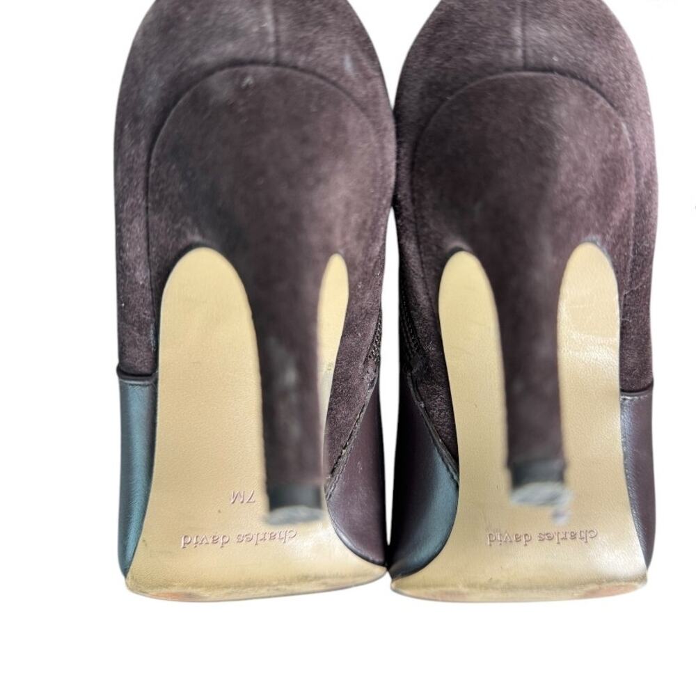 Charles David Leather‎ & Suede Stiletto Tall Boot - Picture 6 of 10